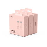 New Cable 1 | 3-Pack New Pink USB-C to USB-C