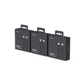 New Cable 1 | 3-Pack Stockholm Black USB-C to Lightning