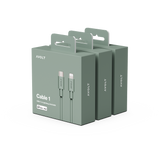 New Cable 1 | 3-Pack Oak Green USB-C to Lightning