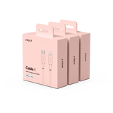 New Cable 1 | 3-Pack New Pink USB-C to Lightning