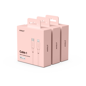 New Cable 1 | 3-Pack New Pink USB-C to Lightning